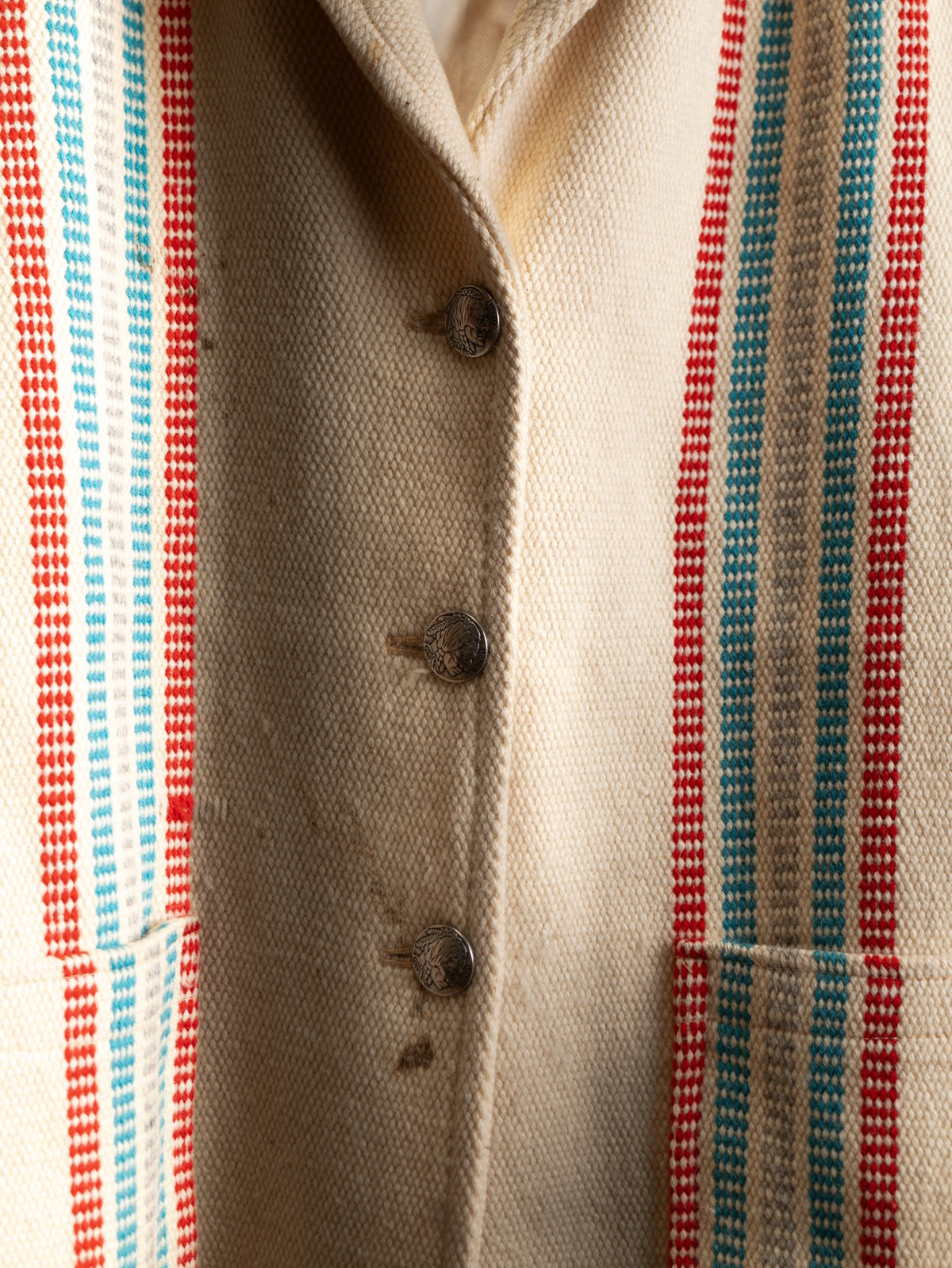 Striped Knit Blazer — Cream — garment photograph 3