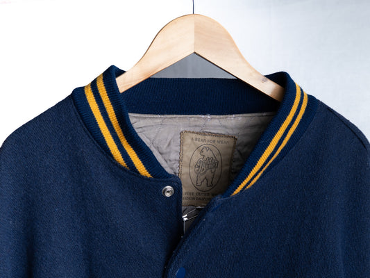 Navy & Mustard Varsity Jacket — garment photograph 2