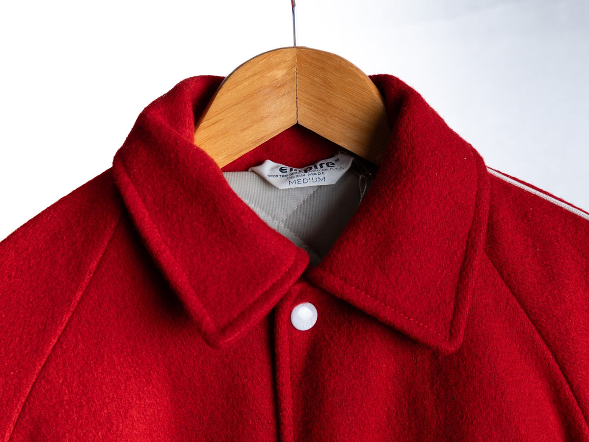 Melrose Varsity Jacket — Red — garment photograph 3