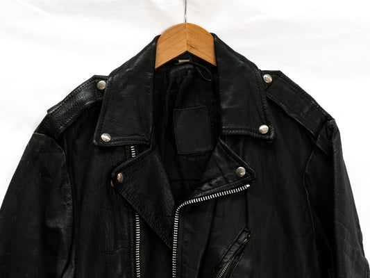 Black Belted Biker Jacket — 143 — garment photograph 2