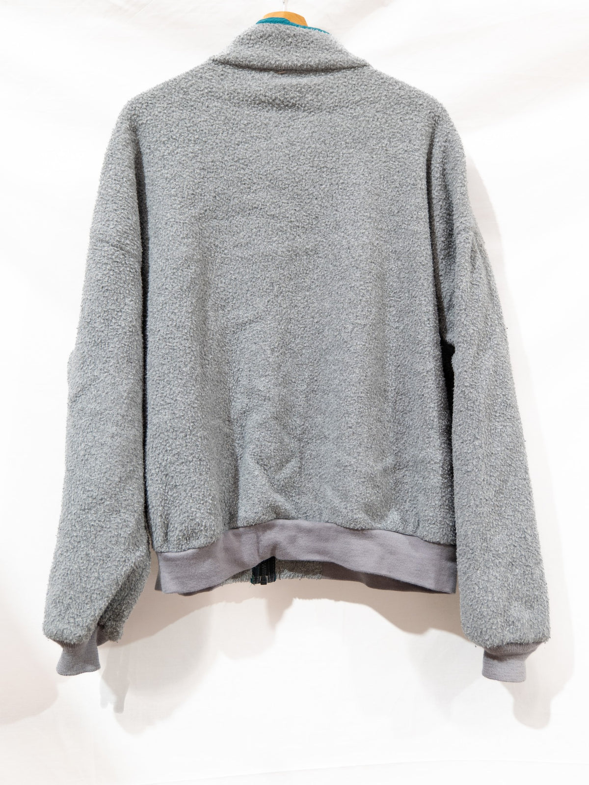 Grey Fleece with Teal & Blue Trim — garment photograph 3
