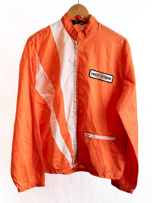 Orange Racing Jacket with Contrast Stripe — garment photograph 1