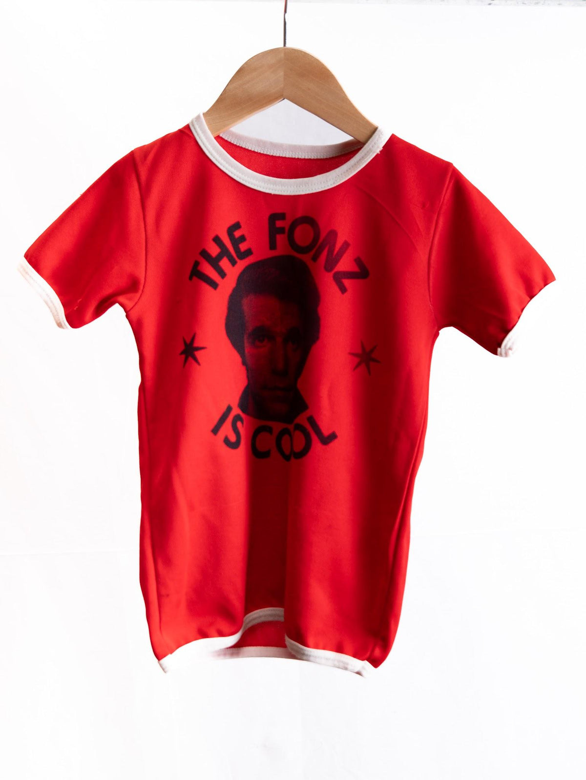 The Fonz Is Cool Ringer T-Shirt — Red — garment photograph 1
