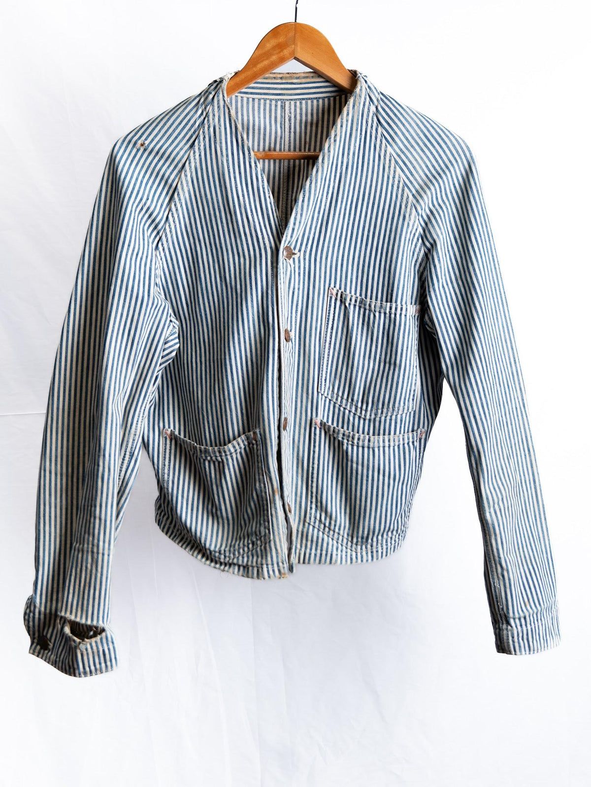 Striped Work Shirt — Blue & White — garment photograph 1