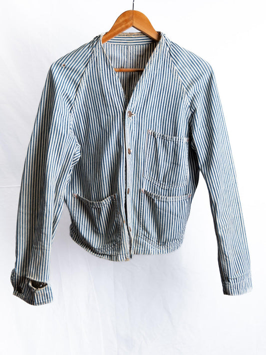 Striped Work Shirt — Blue & White — garment photograph 1