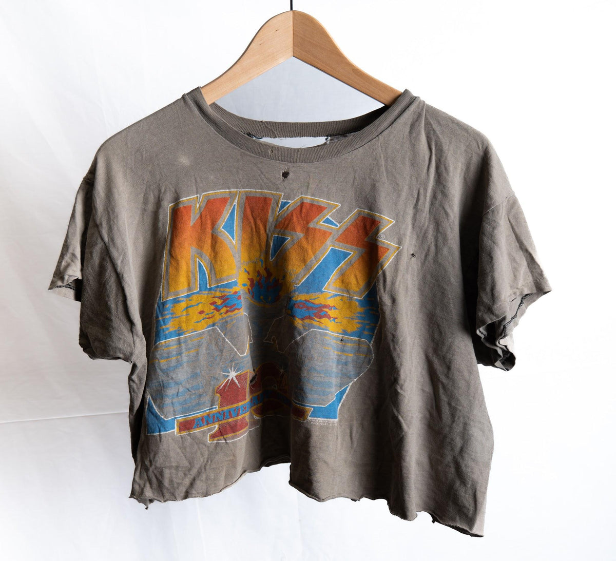 Faded Motorcycle Graphic T-Shirt — Grey — garment photograph 1