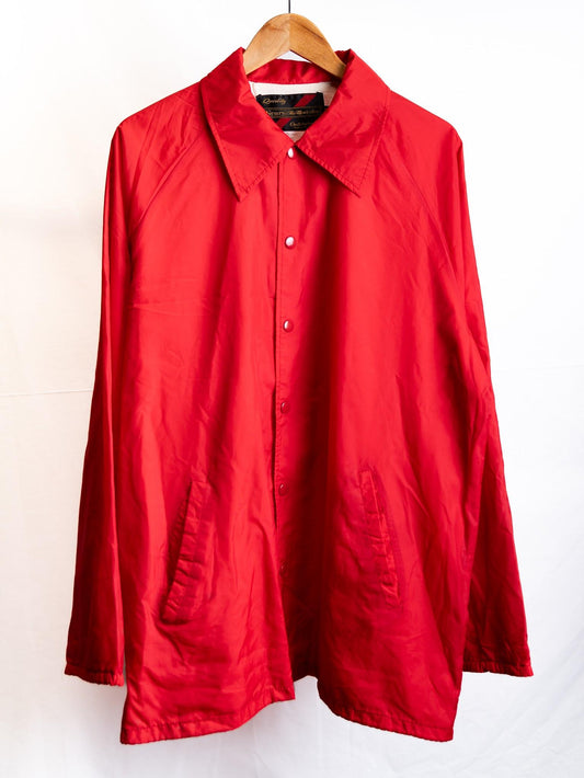 Red Longline Coach Jacket — garment photograph 1