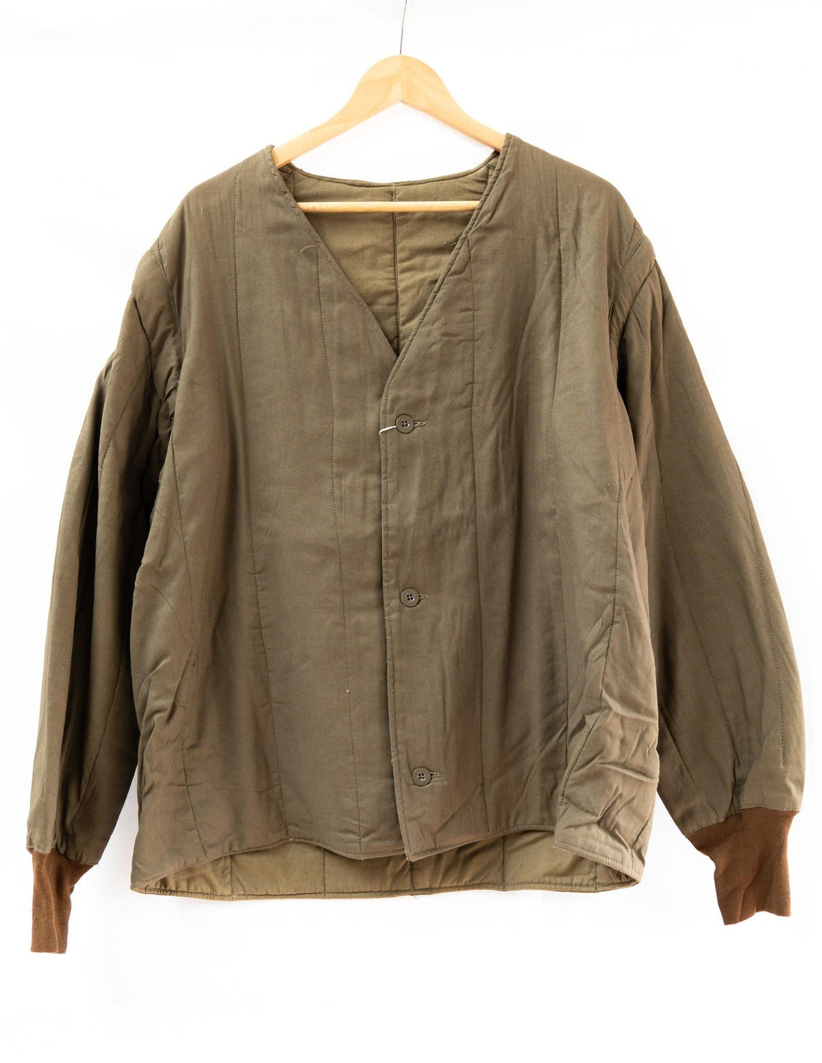 Olive Zip Liner Jacket — garment photograph 1