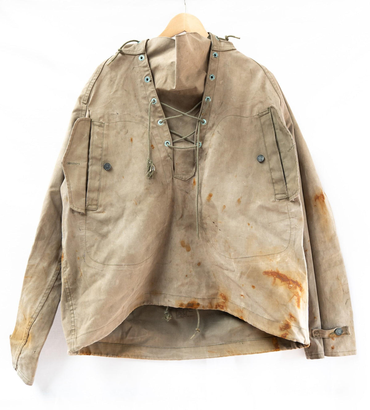 Faded Tan Lace-Up Smock — garment photograph 1