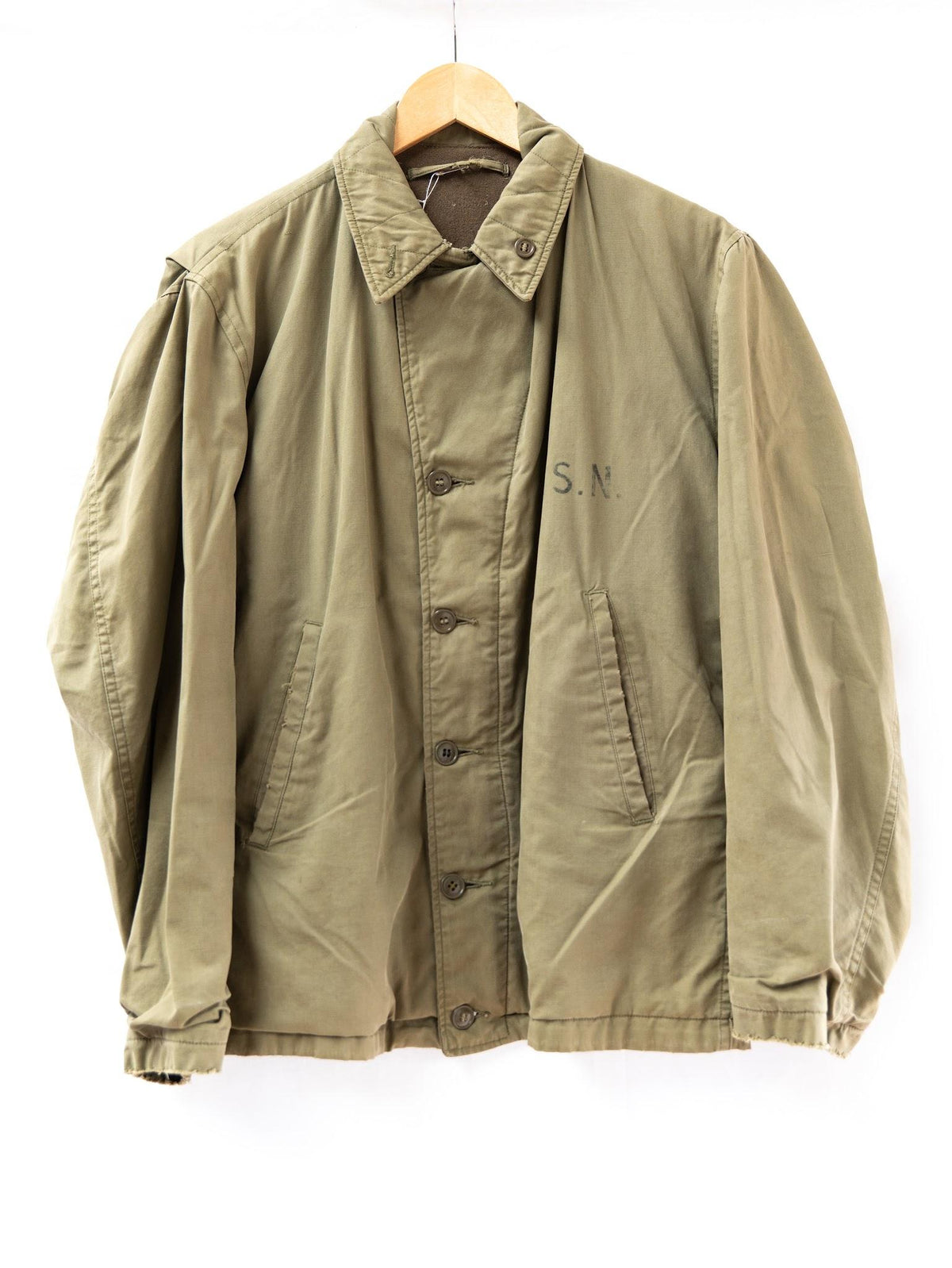 Olive USN Button Jacket — garment photograph 1