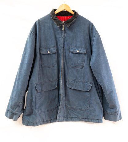 Blue Chore Jacket with Red Lining — garment photograph 1