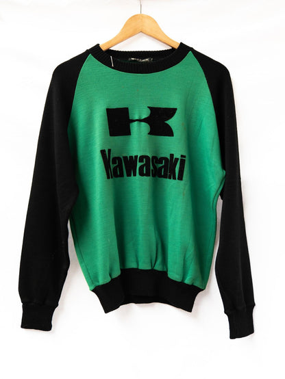 Kawasaki Raglan Sweatshirt — Green & Black — garment photograph 1
