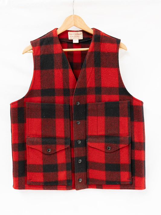 Red & Black Check Waistcoat — garment photograph 1