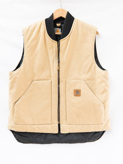 Carhartt Tan Zip Work Vest — garment photograph 1