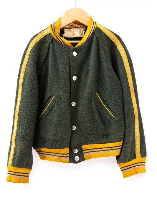 Small Black & Yellow Varsity Jacket — garment photograph 1