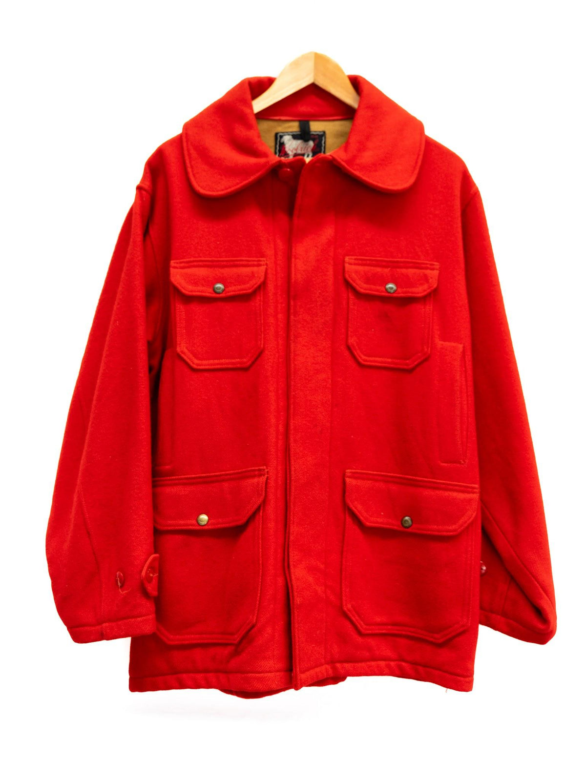 Red Rounded-Collar Field Jacket — garment photograph 1