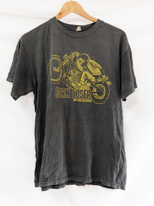 Panhead Motorcycle T-Shirt — Charcoal — garment photograph 1