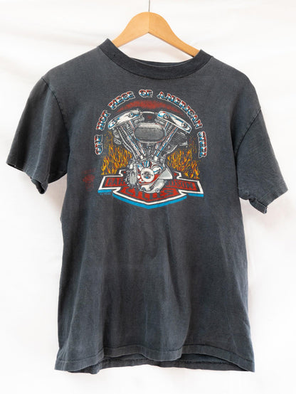 Skull Motorcycle Graphic T-Shirt — garment photograph 1