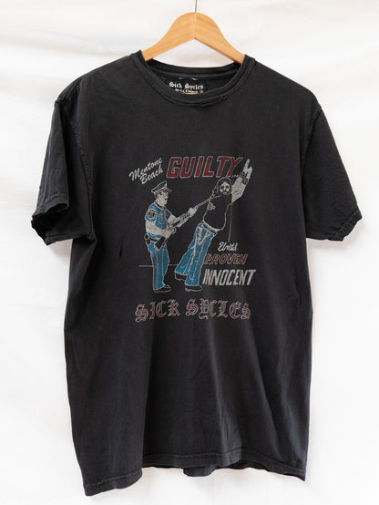 Guitar Graphic T-Shirt — Black — garment photograph 1