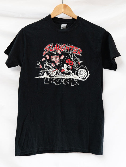 Slaughter Luck Motorcycle T-Shirt — garment photograph 1