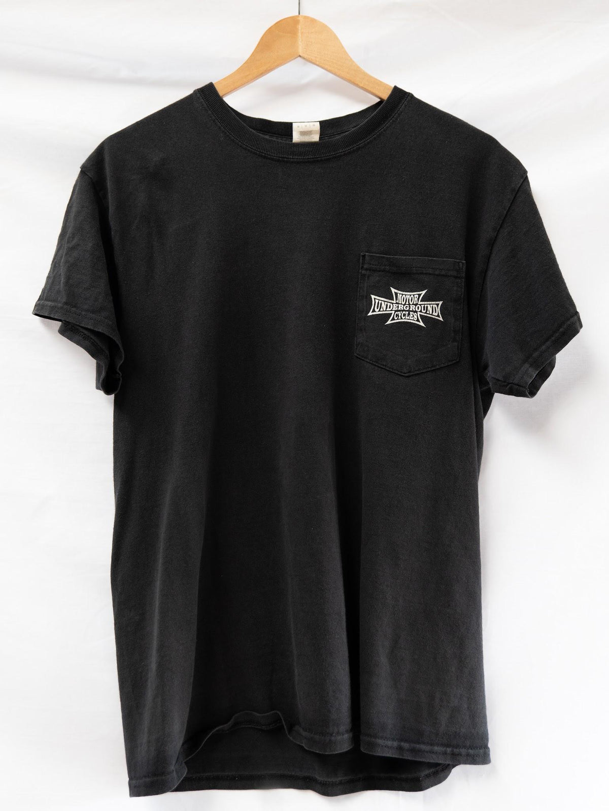 Black Motorcycle Emblem T-Shirt — garment photograph 1