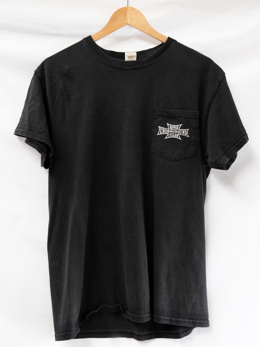 Black Motorcycle Emblem T-Shirt — garment photograph 1