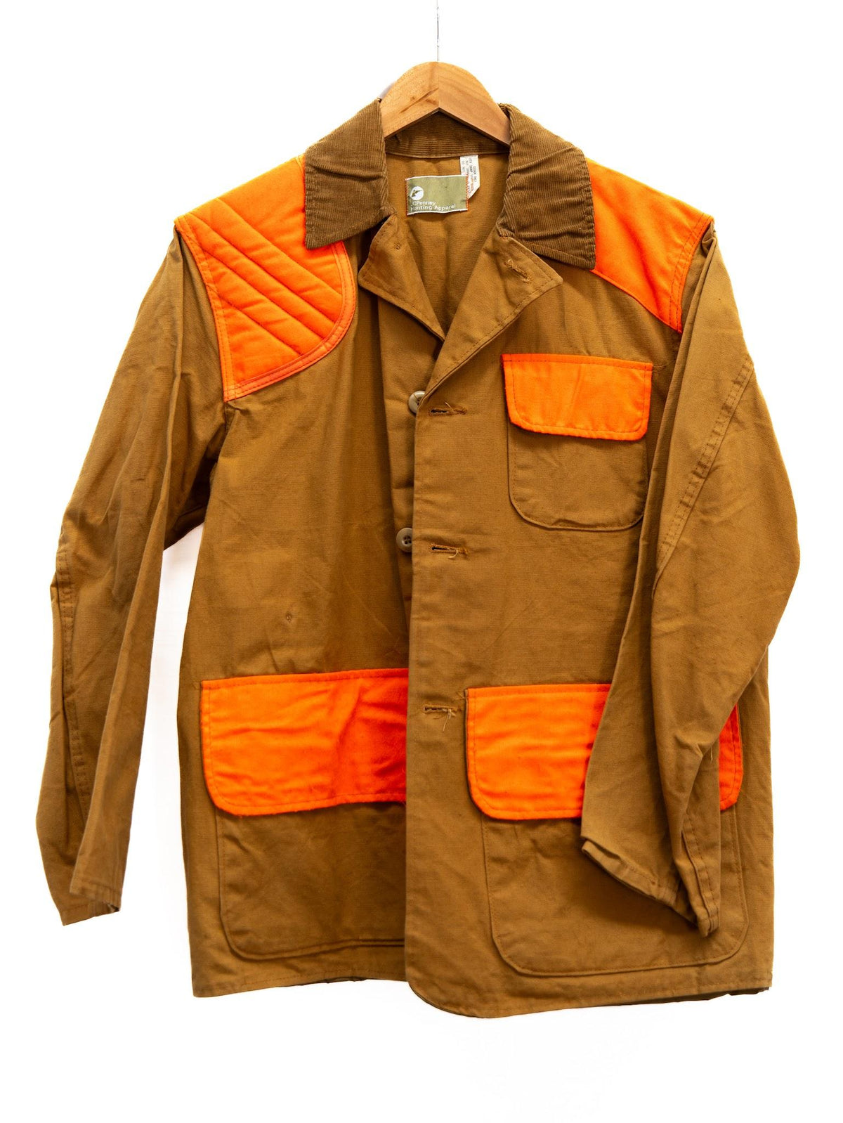 Tan & Orange Long Hunting Jacket — garment photograph 1