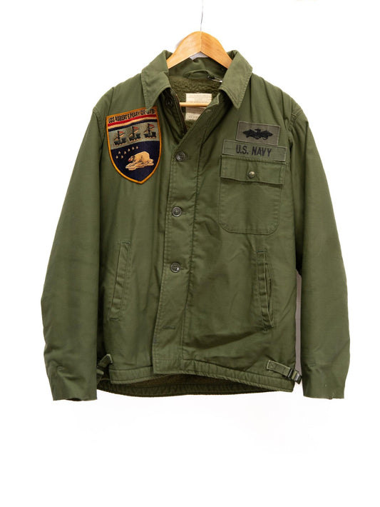 Olive US Navy Patch Jacket — garment photograph 1