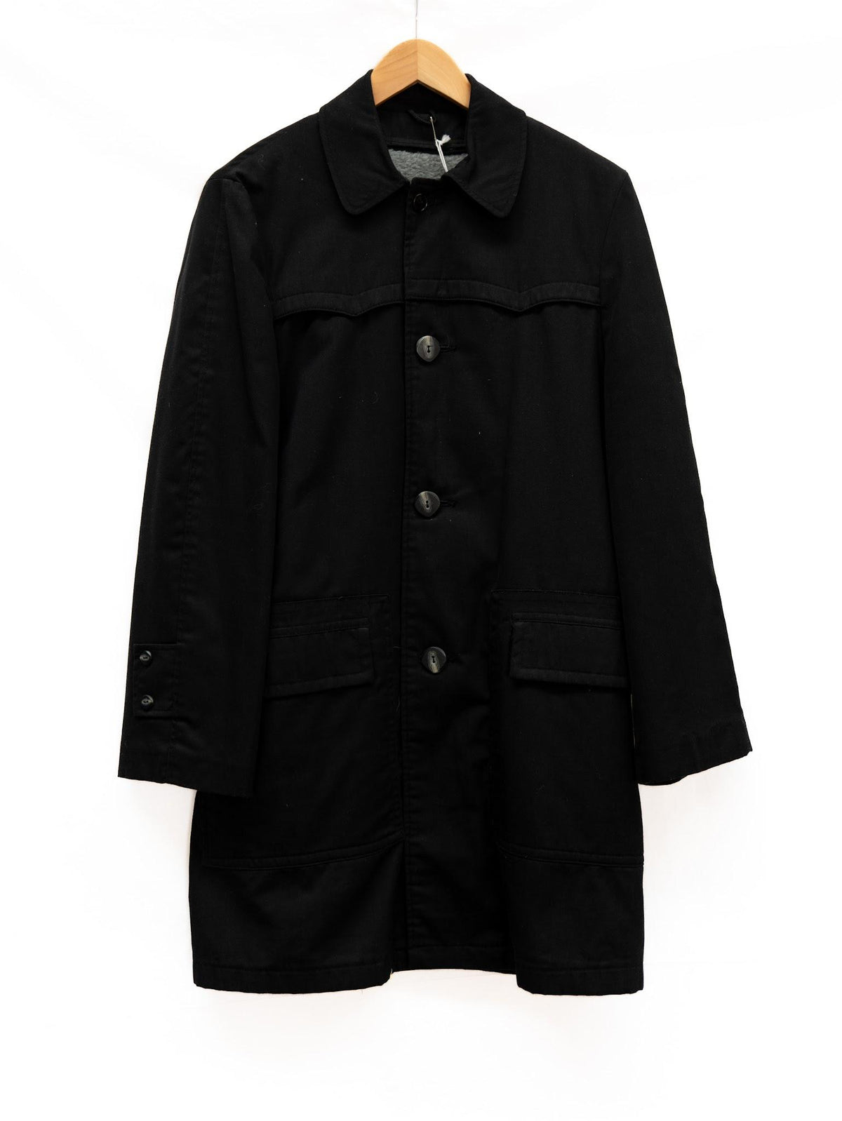 Black Button Chore Coat — garment photograph 1
