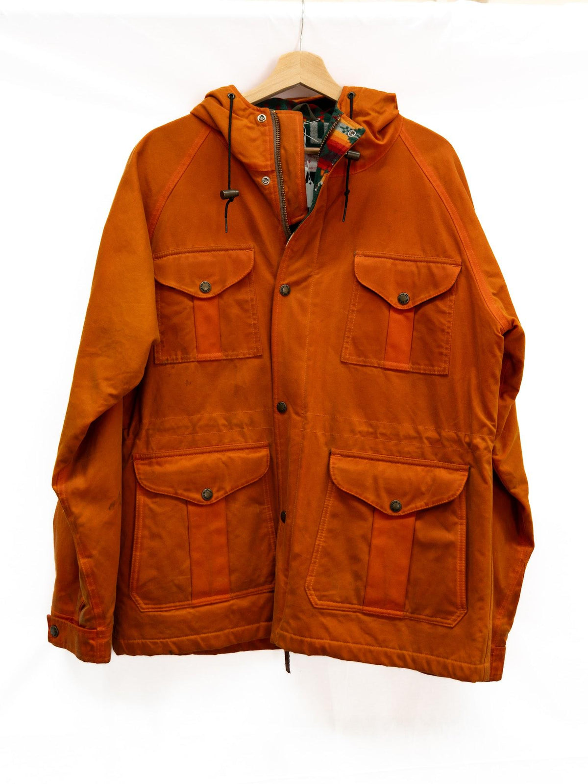 Orange Hooded Utility Jacket — garment photograph 1