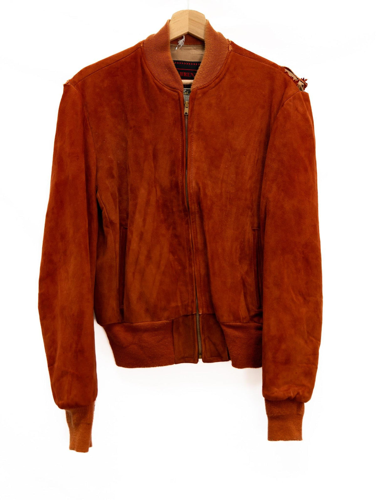 Rust Zip Bomber Jacket — garment photograph 1