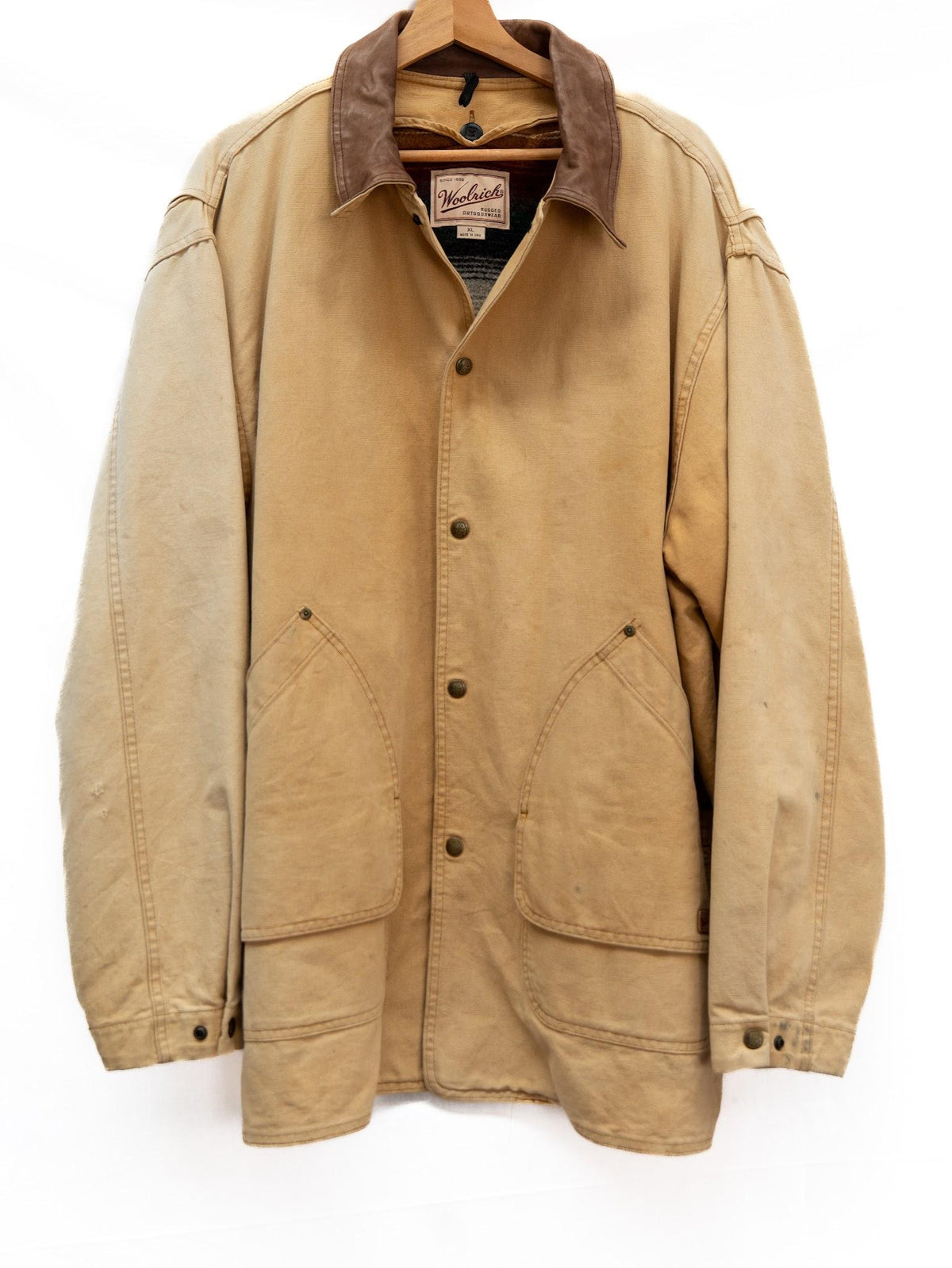 Tan Coach Jacket with Dark Collar — garment photograph 1