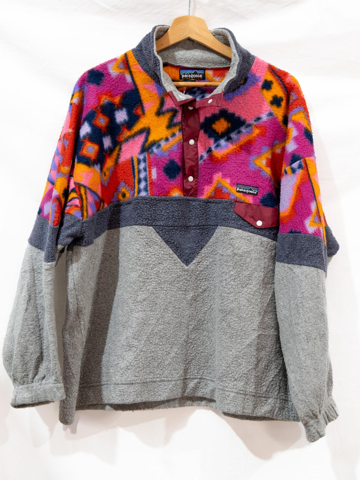 Multicolour Yoke Snap-Front Fleece — garment photograph 1