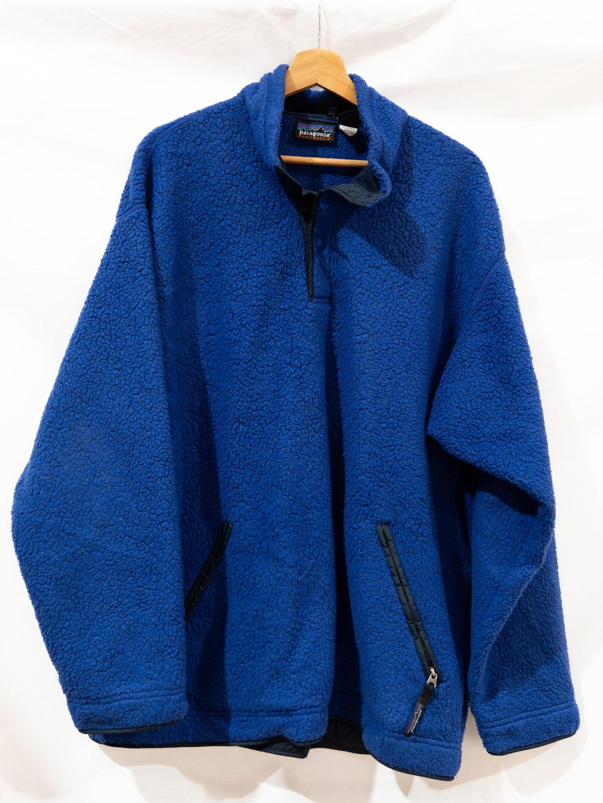 Blue Textured Zip Fleece — garment photograph 1