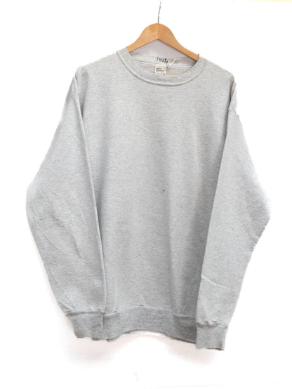 Grey Plain Crewneck Sweatshirt — garment photograph 1
