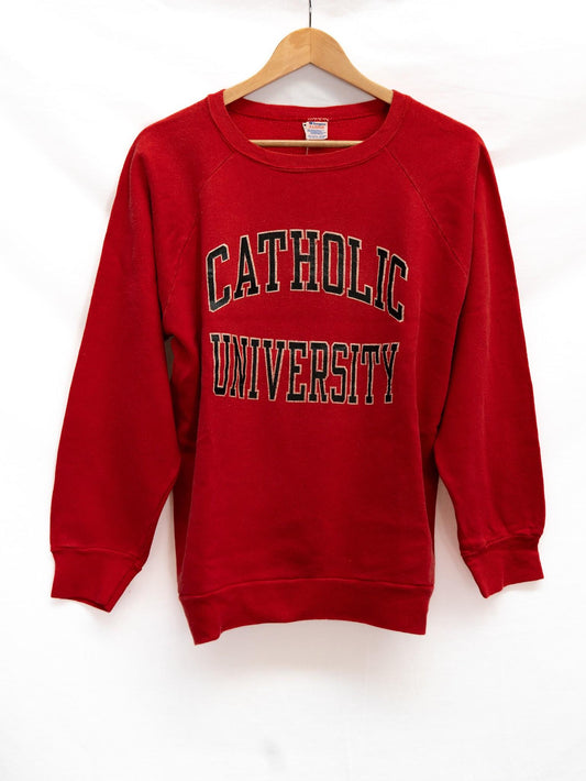 Catholic University Sweatshirt — Red — garment photograph 1