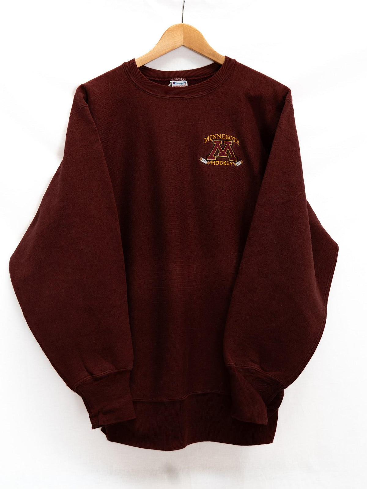 Burgundy Chest Logo Sweatshirt — garment photograph 1