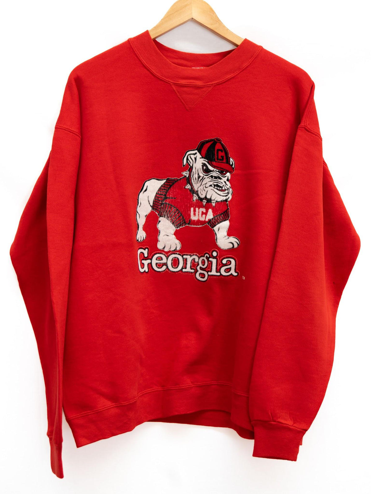 Georgia Bulldog Sweatshirt — Red — garment photograph 1