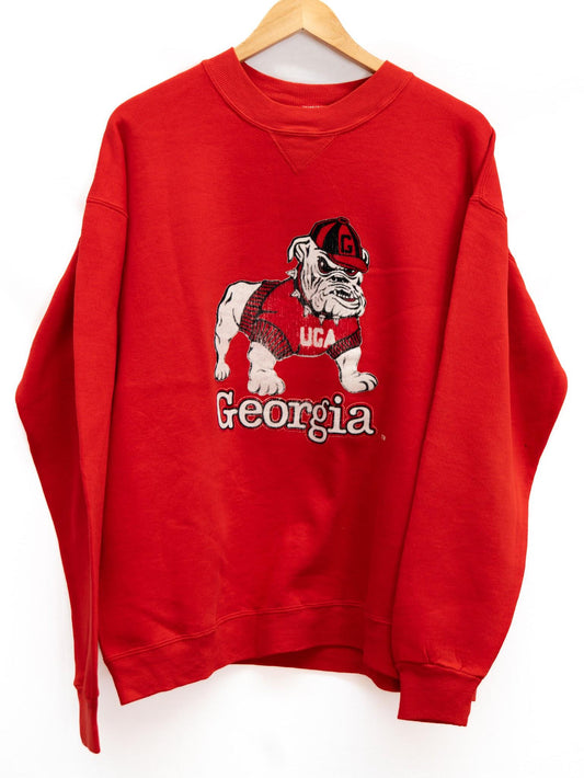Georgia Bulldog Sweatshirt — Red — garment photograph 1