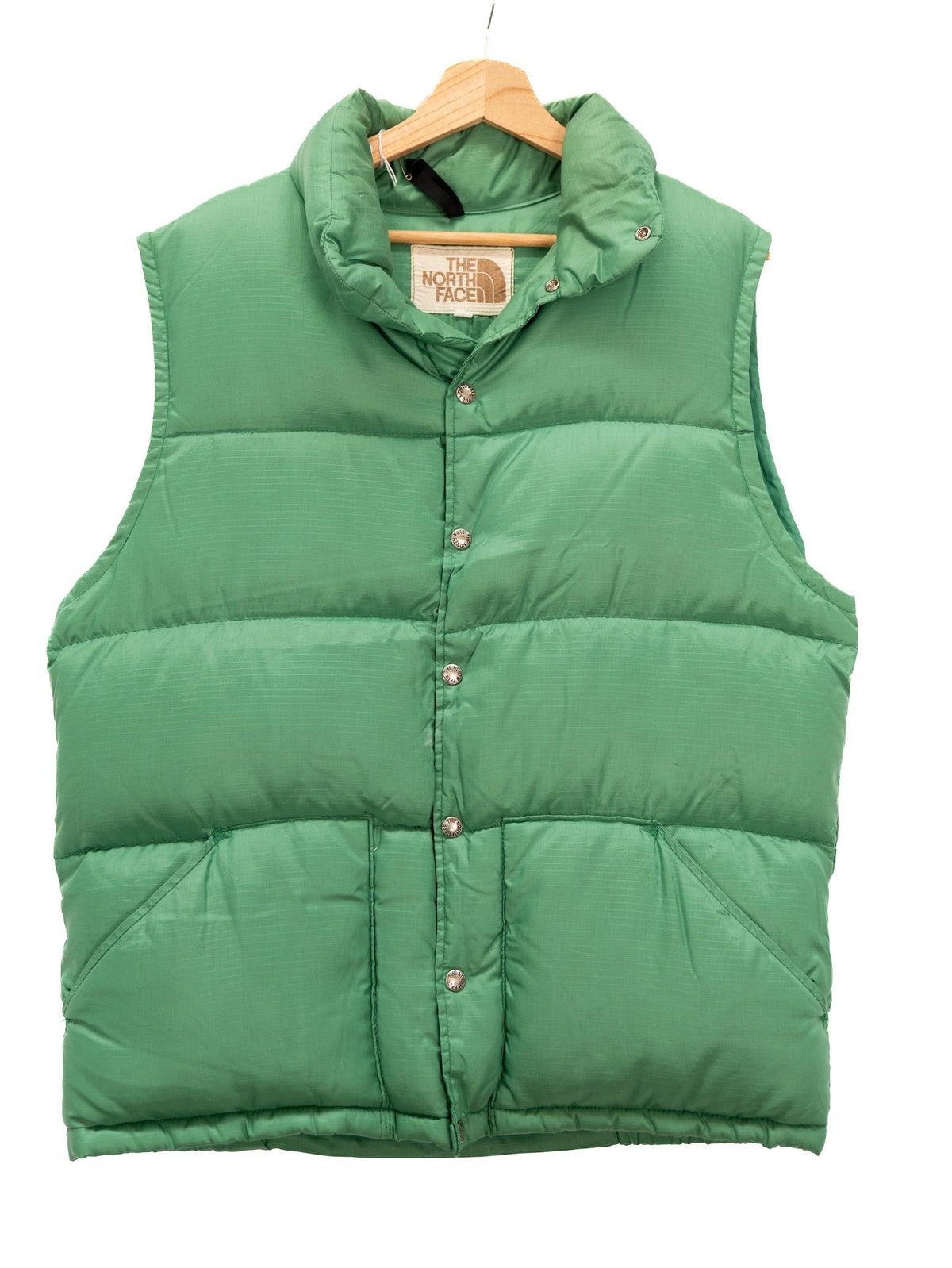 Green Padded Snap Vest — garment photograph 1