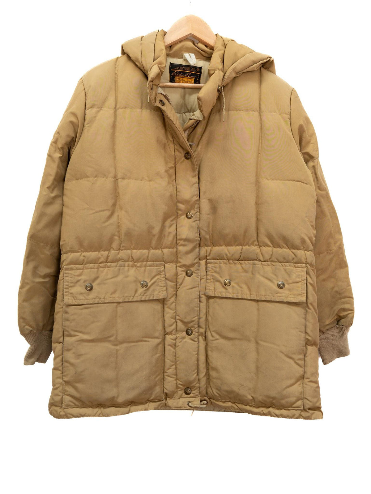 Tan Hooded Padded Parka — garment photograph 1