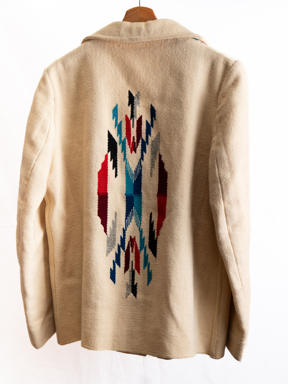 Striped Knit Blazer — Cream — garment photograph 2