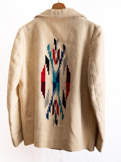 Striped Knit Blazer — Cream — garment photograph 2