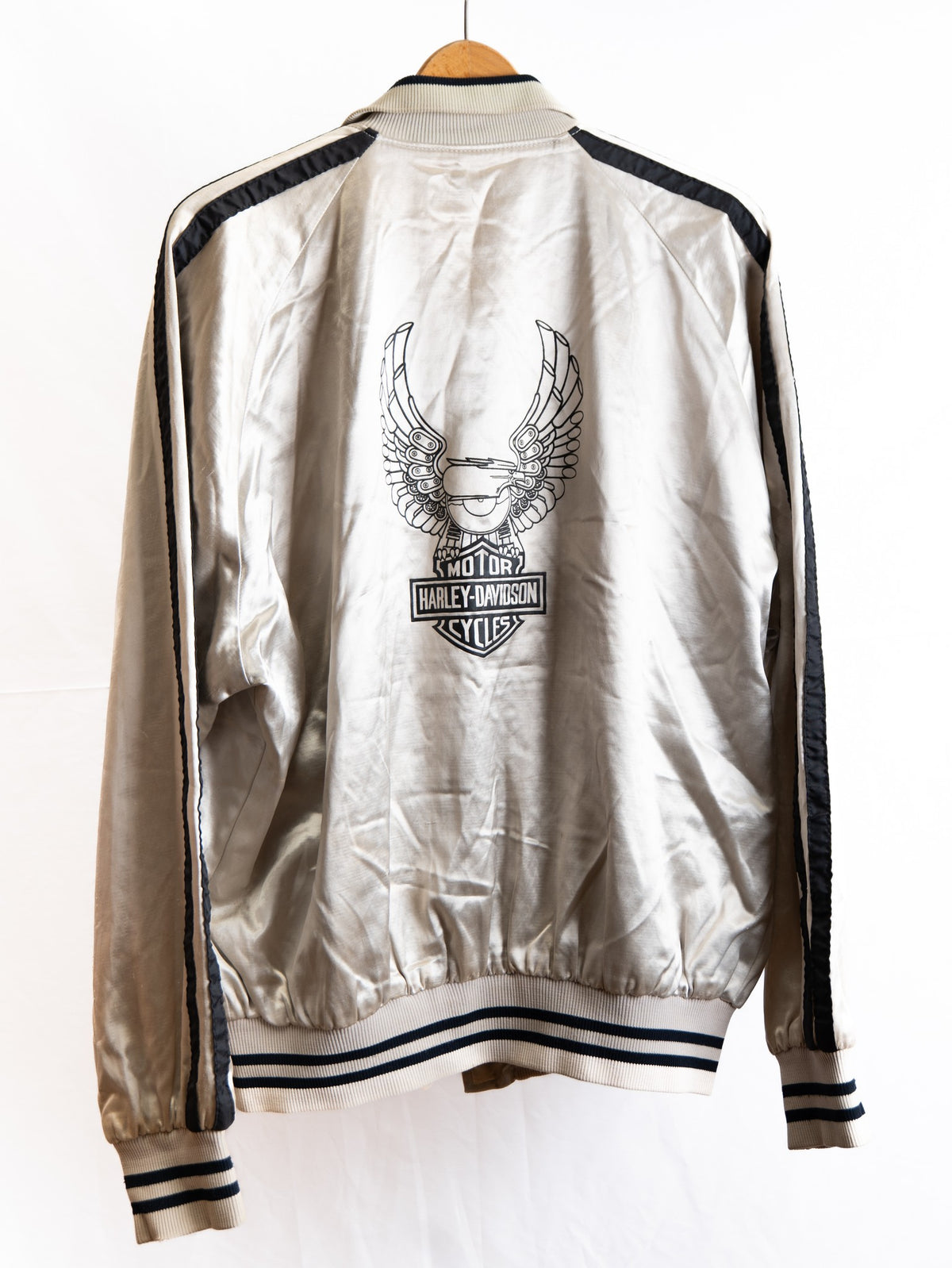 Satin Bomber Jacket — Silver — garment photograph 2