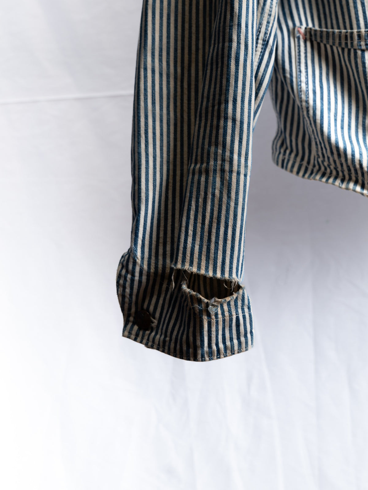 Striped Work Shirt — Blue & White — garment photograph 2