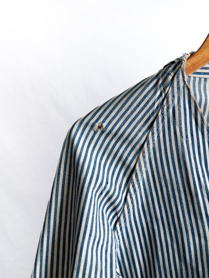 Striped Work Shirt — Blue & White — garment photograph 3