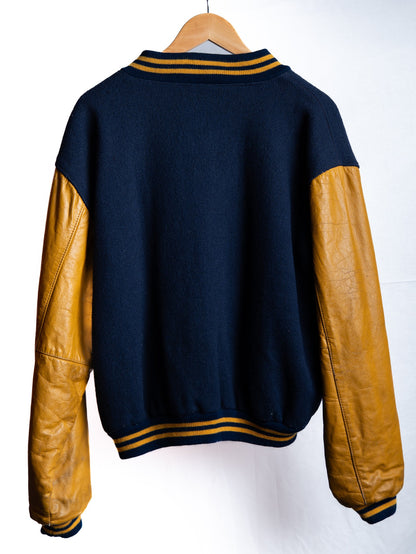 Navy & Mustard Varsity Jacket — garment photograph 3
