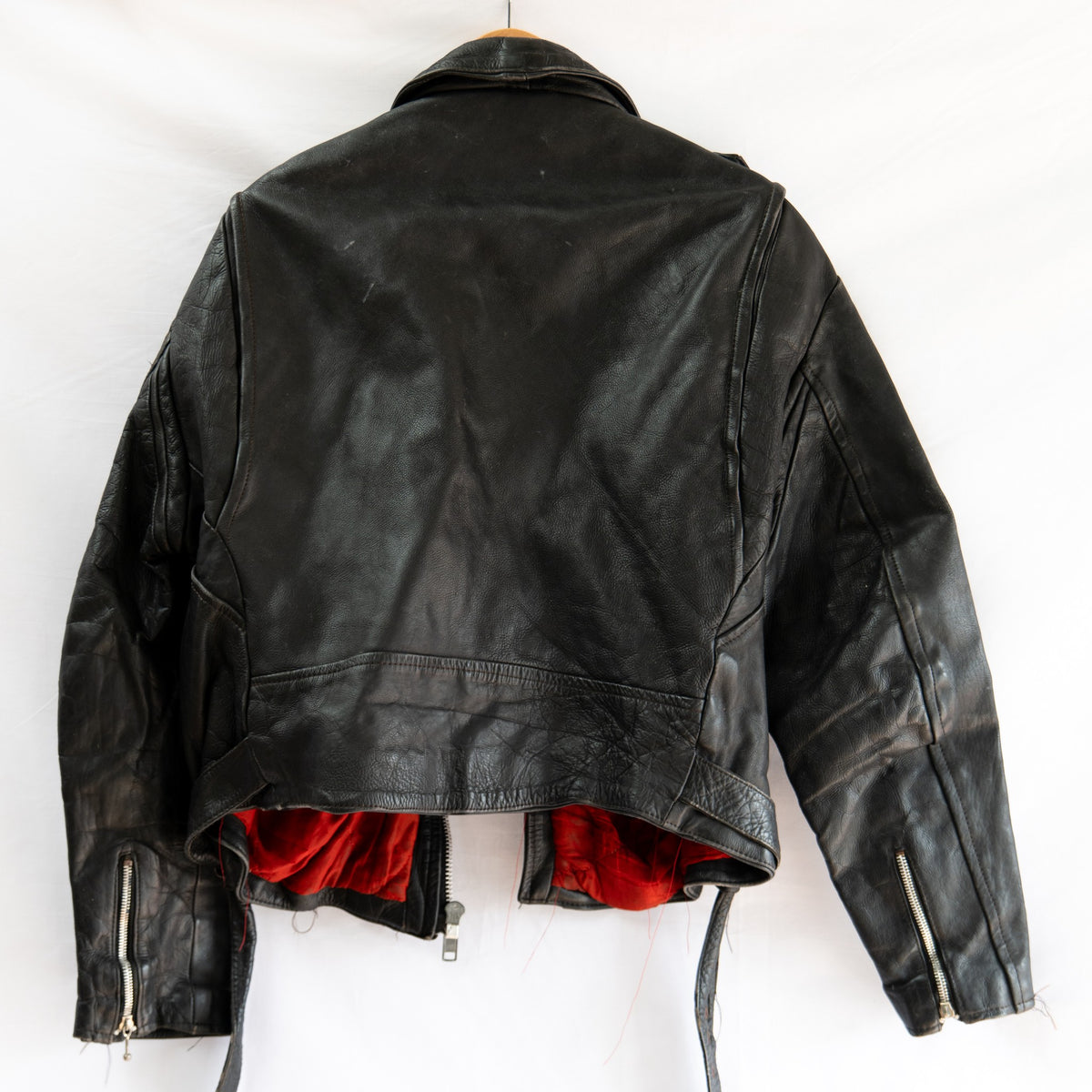 Black Belted Biker Jacket — garment photograph 2