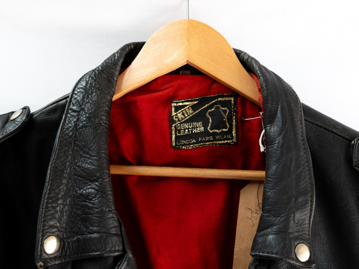 Black Belted Biker Jacket — garment photograph 3