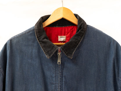 Blue Chore Jacket with Red Lining — garment photograph 2